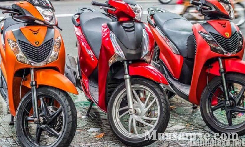 Ngắm bộ ảnh xe Honda SH dán decal đổi màu cá tính ở Sài Thành