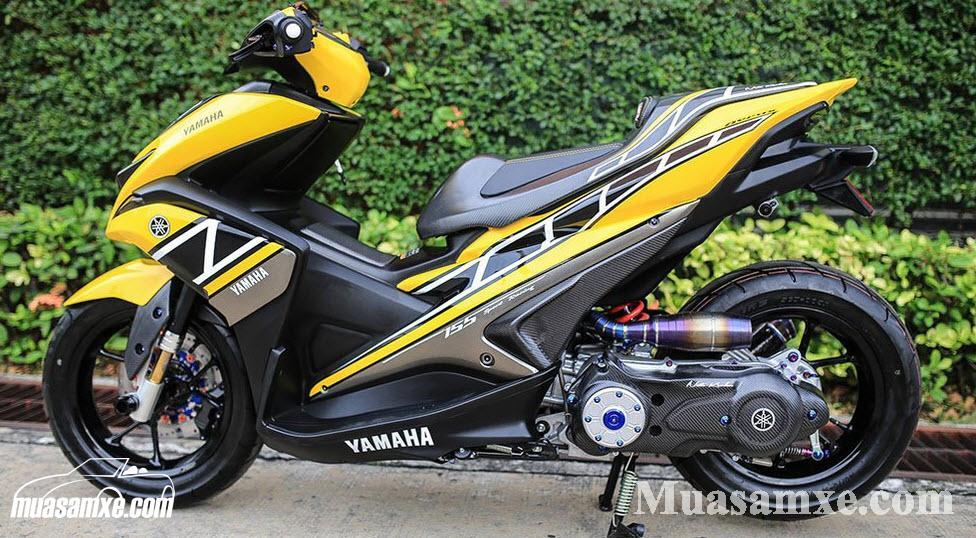 Ngắm Yamaha NVX độ với gam màu vàng cùng đồ chơi hiệu cực chất
