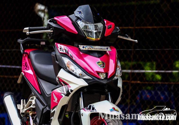 Cận cảnh Winner 150 độ màu hồng cá tính của một biket Việt