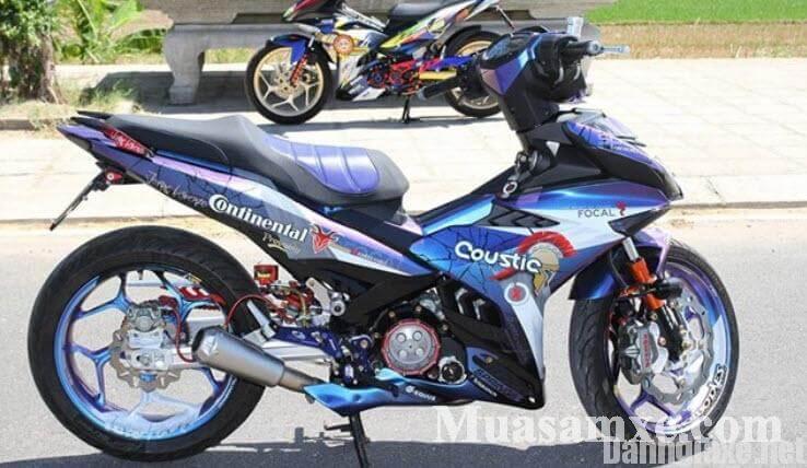 Ngắm Exciter 150 độ sơn chuyển màu xanh/tím với đồ hiệu của biker Phú Yên