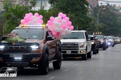 Mãn nhãn với dàn xe Ford Ranger gần 50 chiếc đi đón dâu tại Hà Nội