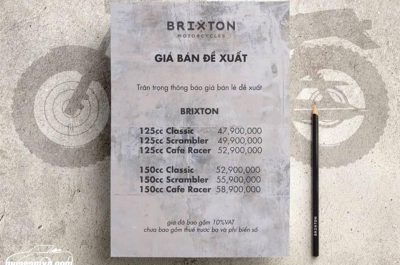 Giá xe Brixton BX phiên bản 125cc và 150cc chính thức tại Việt Nam