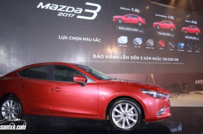 Mazda 3 2017 giá lăn bánh ( giá ra biển ) là bao nhiêu?