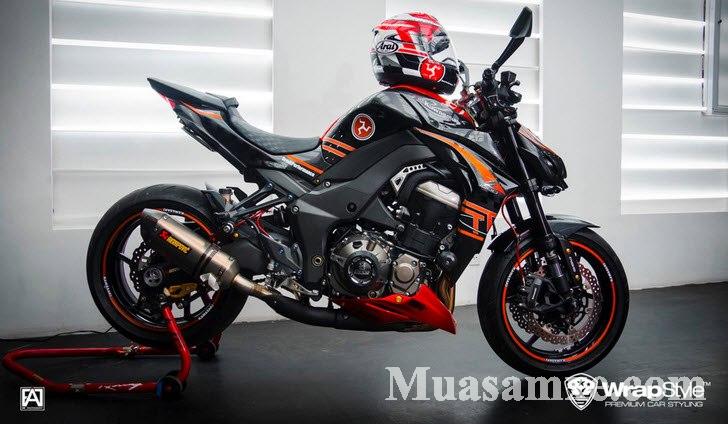 Ngắm Kawasaki Z1000 độ dàn tem màu cam đen cực chất của biker Vũng Tàu 1