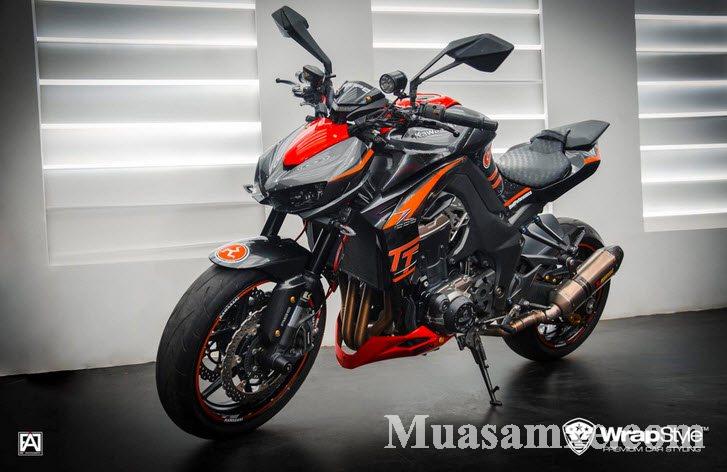 Ngắm Kawasaki Z1000 độ dàn tem màu cam đen cực chất của biker Vũng Tàu 2