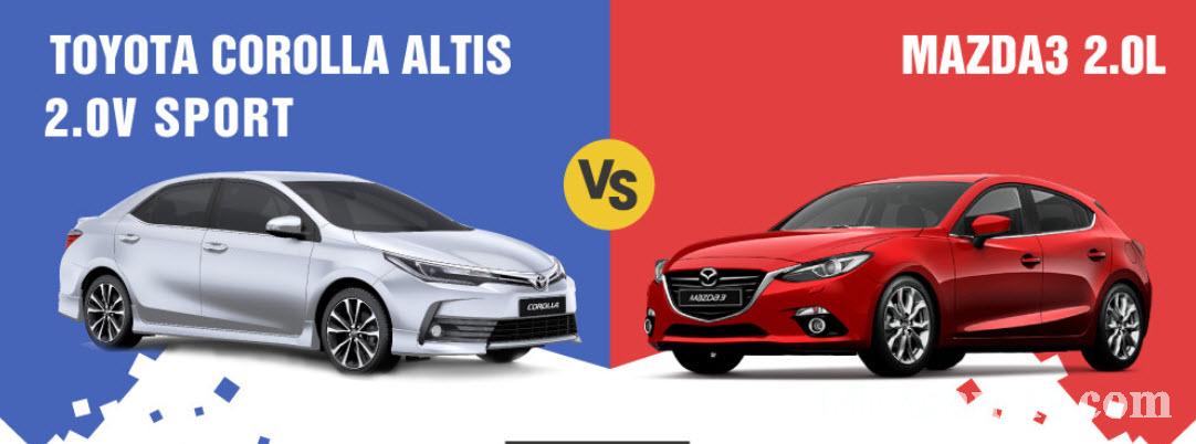 So sánh nên mua Toyota Corolla Altis 2017 hay Mazda3 2017, xe nào tốt hơn?