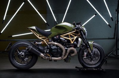 Cận cảnh Ducati Monster 1200R dát vàng 24K đẹp lung linh tại Đức