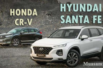 So sánh xe Hyundai Santa Fe 2019 và xe Honda CR-V 2019?