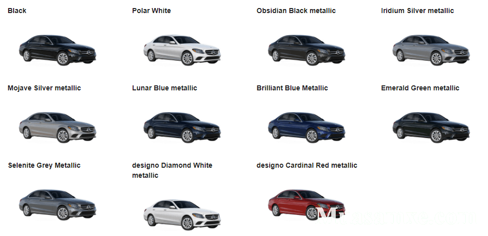 Xe Mercedes C300 2019 có mấy màu? Giá bán ra sao?