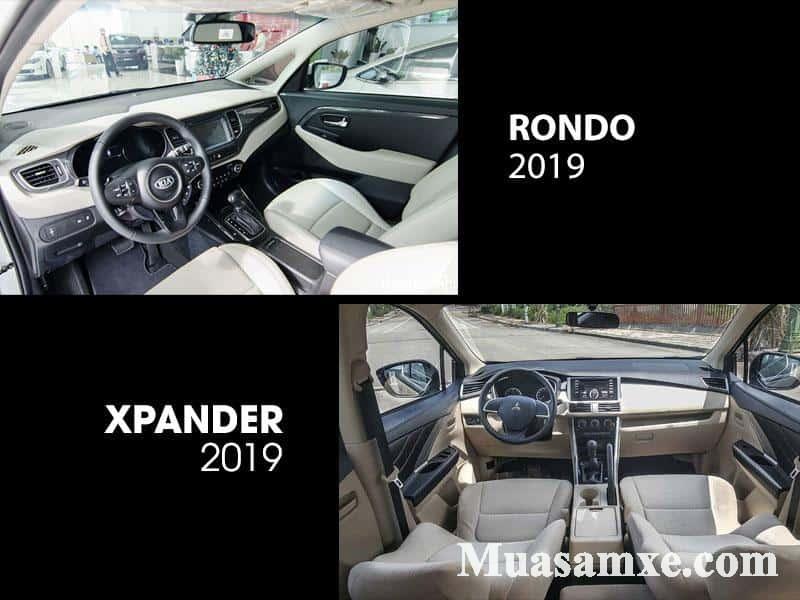 Nội thất KIA Rondo so với Mitsubishi Xpander 2019