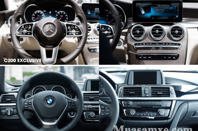 So sánh Mercedes C200 Exclusive với BMW 320i High 2019