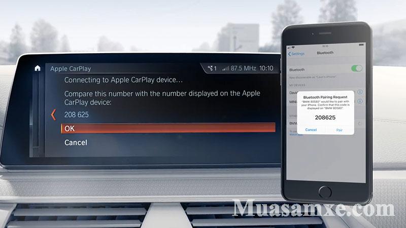 Xác nhận kết nối Apple Carplay trên xe BMW