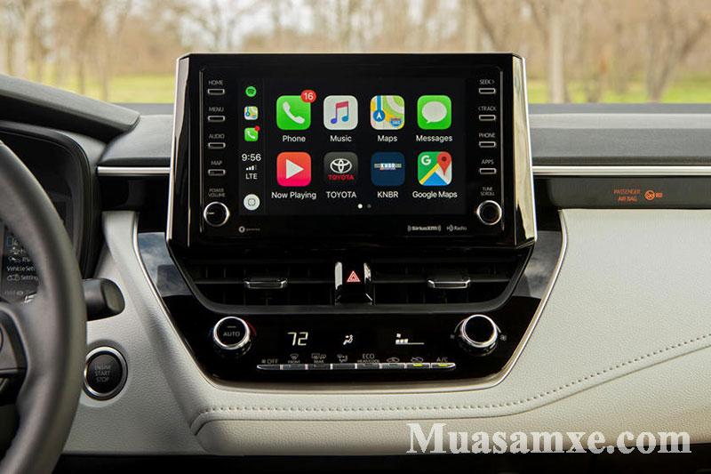 Hệ thống giải trí hỗ trợ kết nối Apple CarPlay trên Corolla 2020